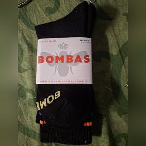 Bombas Black and Orange Casual Socks